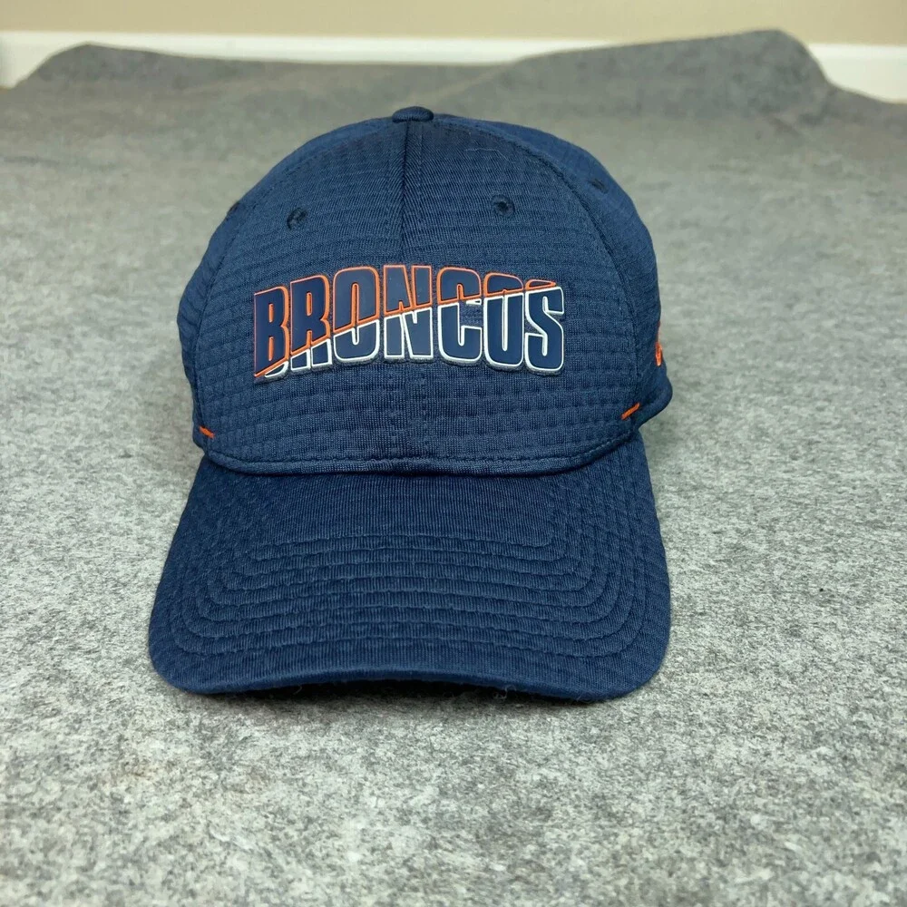 Denver Broncos Mens Hat Cap Medium Flex Navy Orange New Era Football NFL Cap‎